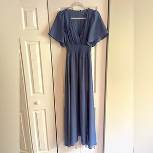 Baltic Born Verona Smocked Maxi Dress - Dusty Blue